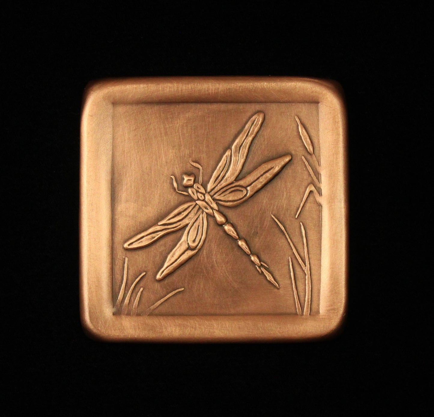 Dragonfly Tile, Facing Left, 3" x 3".