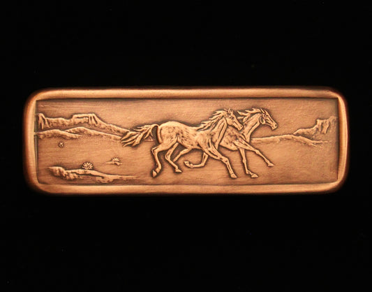 Galloping Horses Drawer Pull, 4.5" x 1.5"