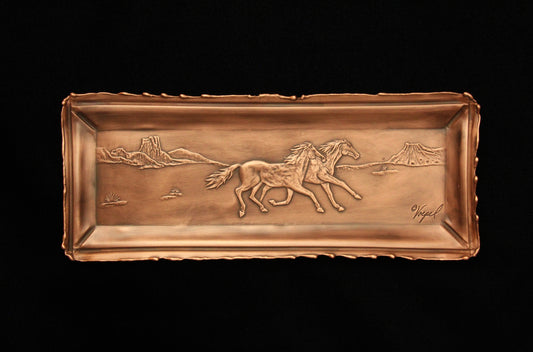 Galloping Horses Tile/Tray, 4" x 10".