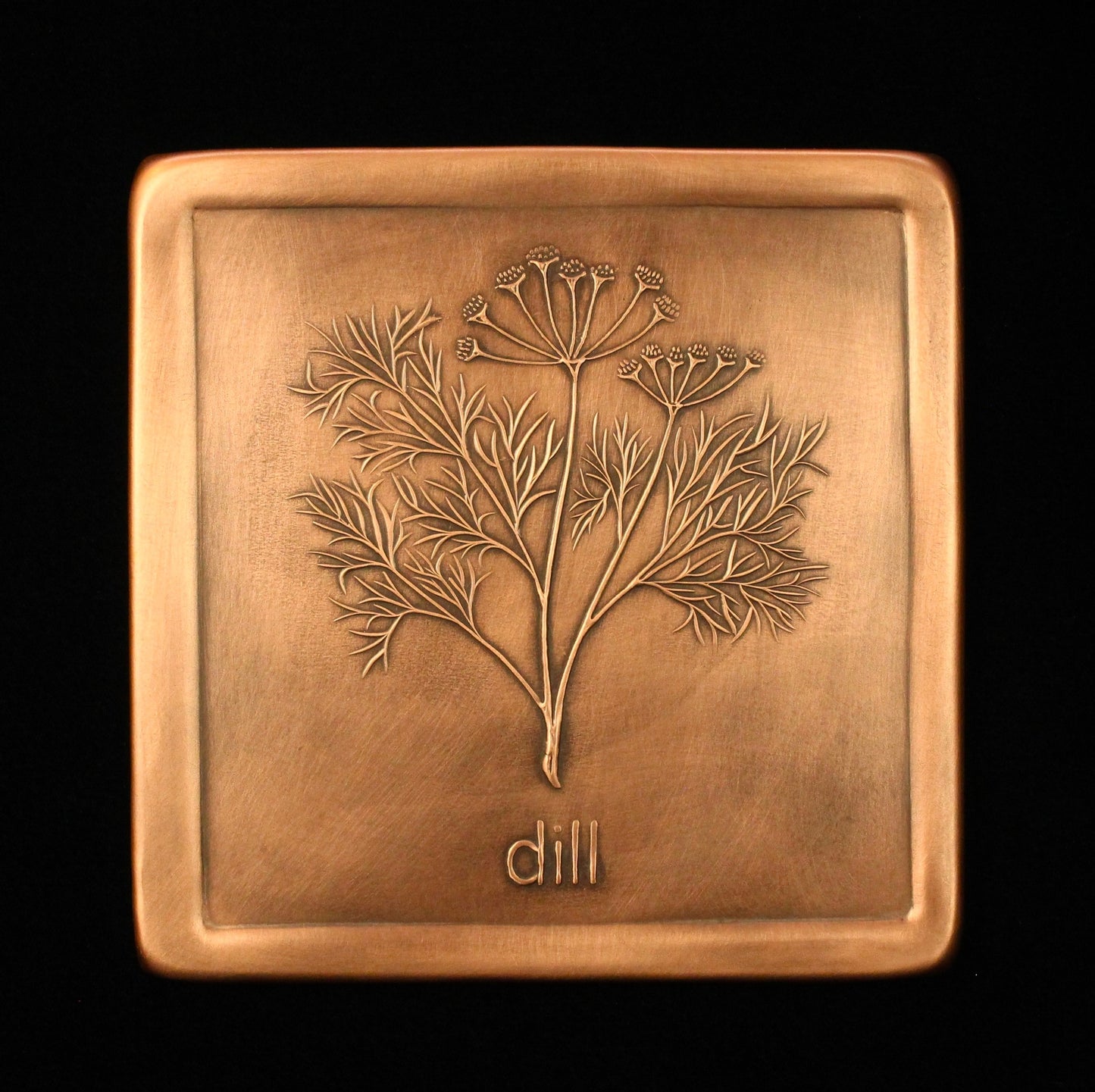 Dill Tile, 6"x 6"x 1/4", Copper,  DIT66