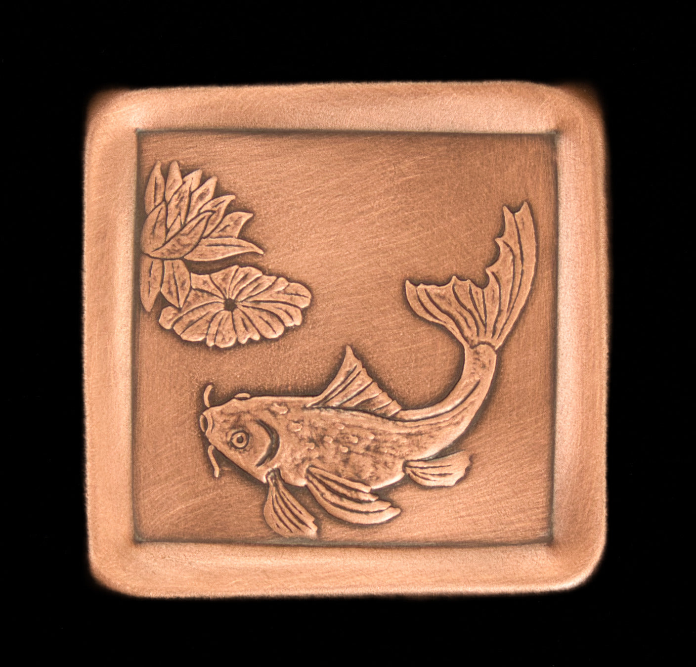 Koi Tile, Facing left, 3"x 3"
