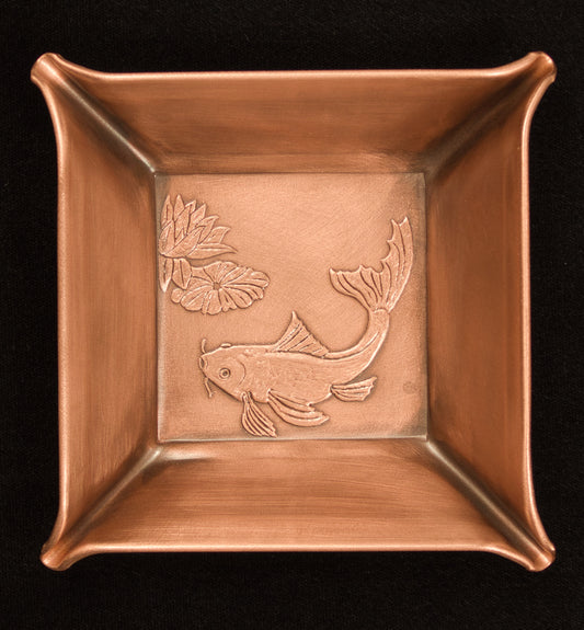 Handmade Koi Tray, 4"x 4"