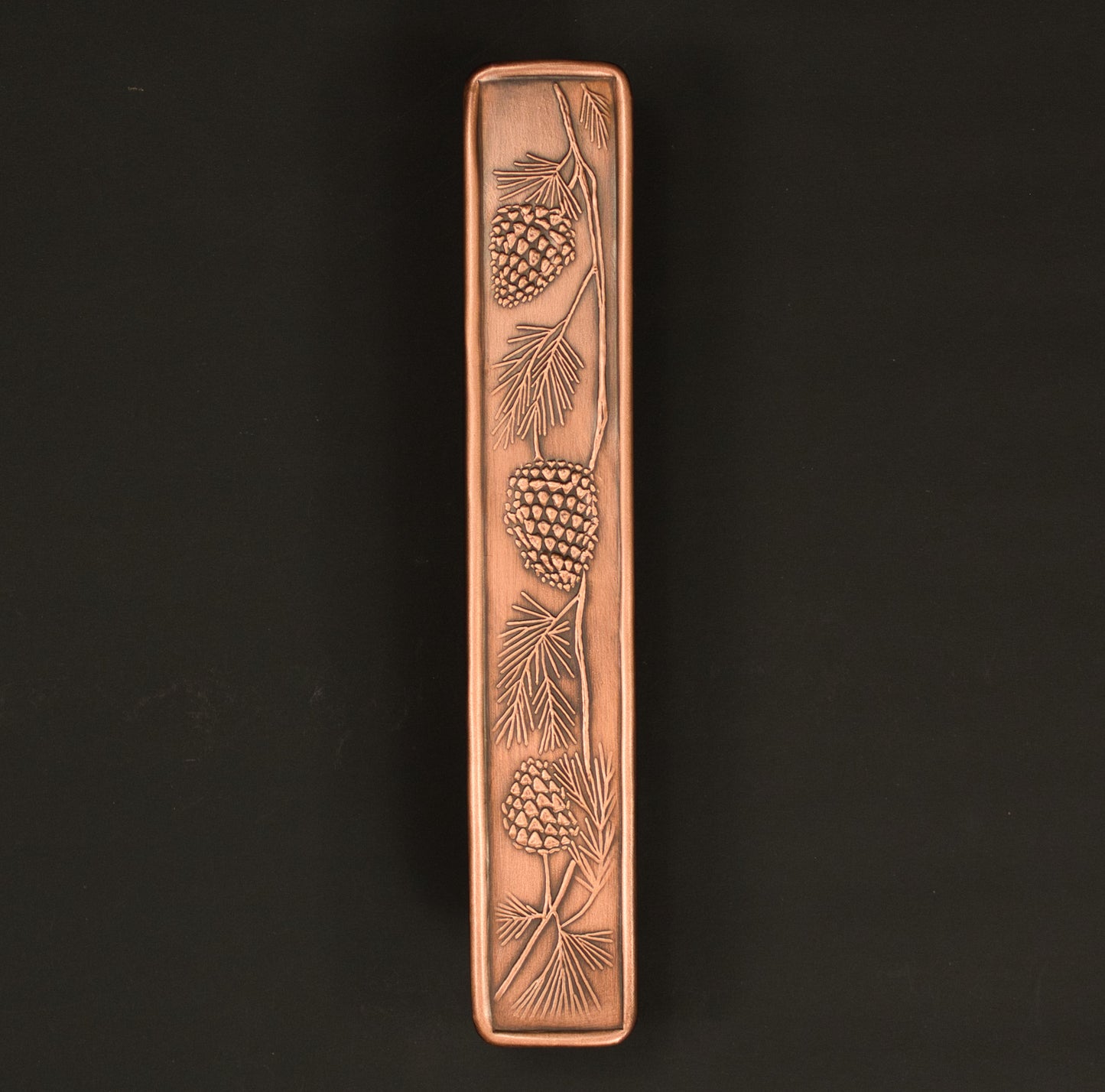 Pinecones, Large Cabinet/Door Pull, 1.5" x 9". Copper