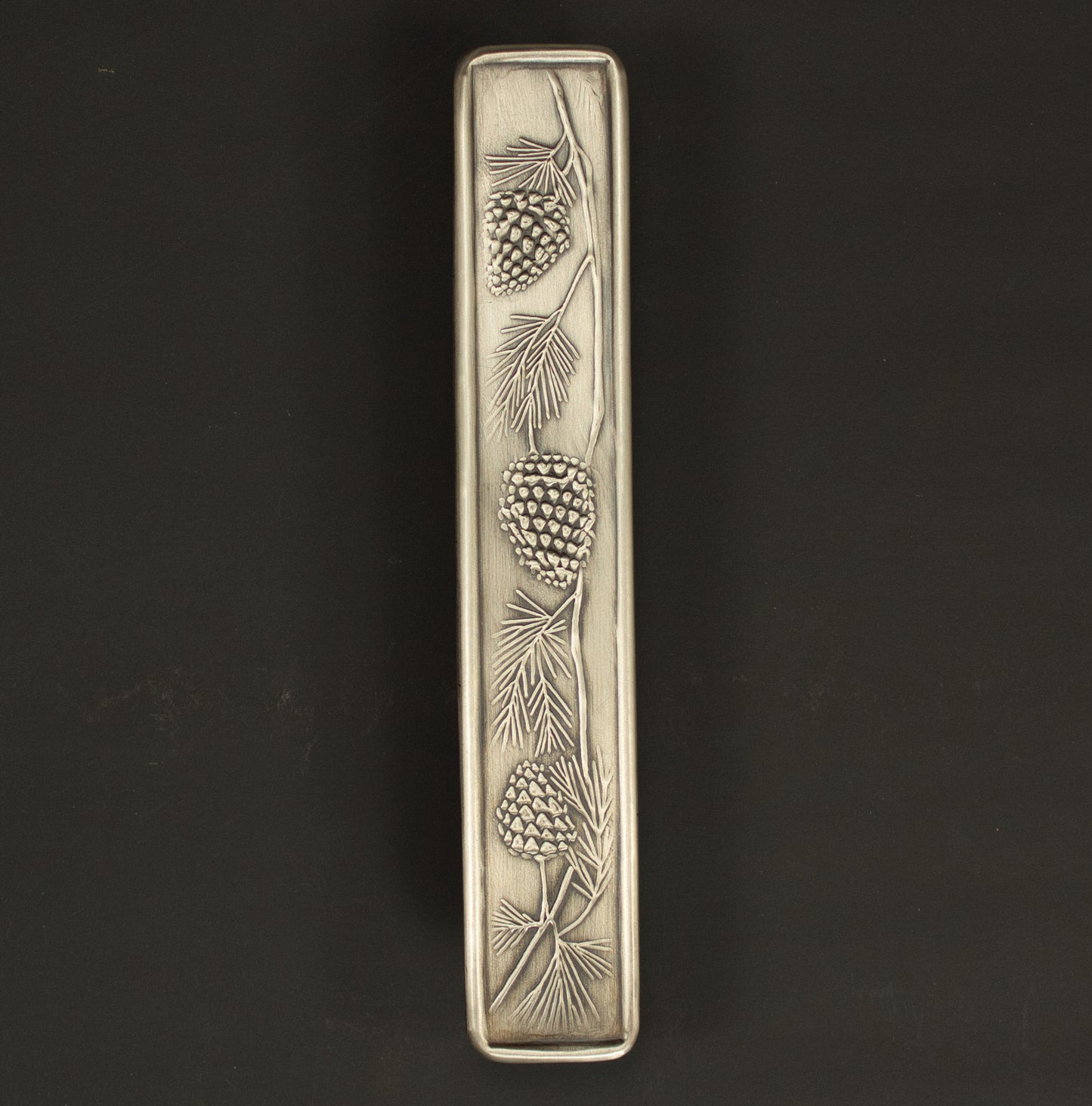 Pinecones, Nickel/Silver, Large Cabinet/Door Pull, 1.5" x 9".
