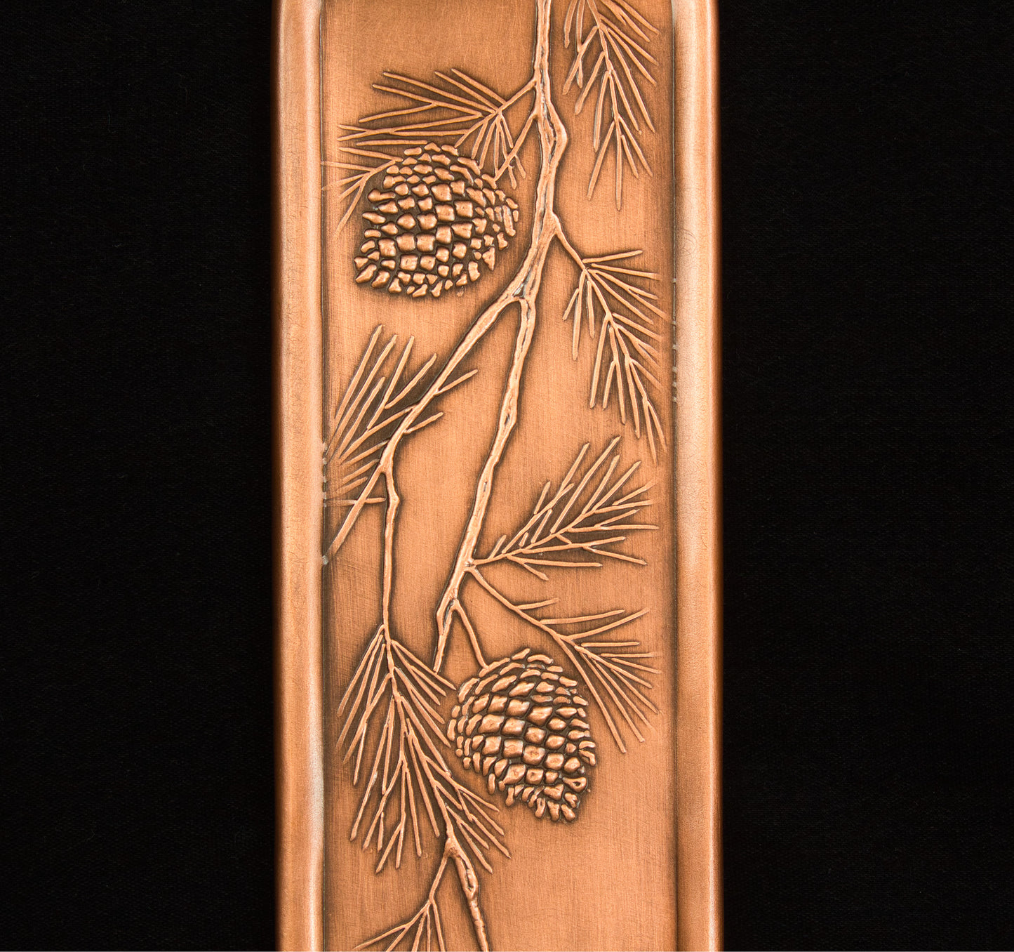 Pinecone Tile, Copper, Handmade Tile, 3" x 9" x 1/4", PCT39