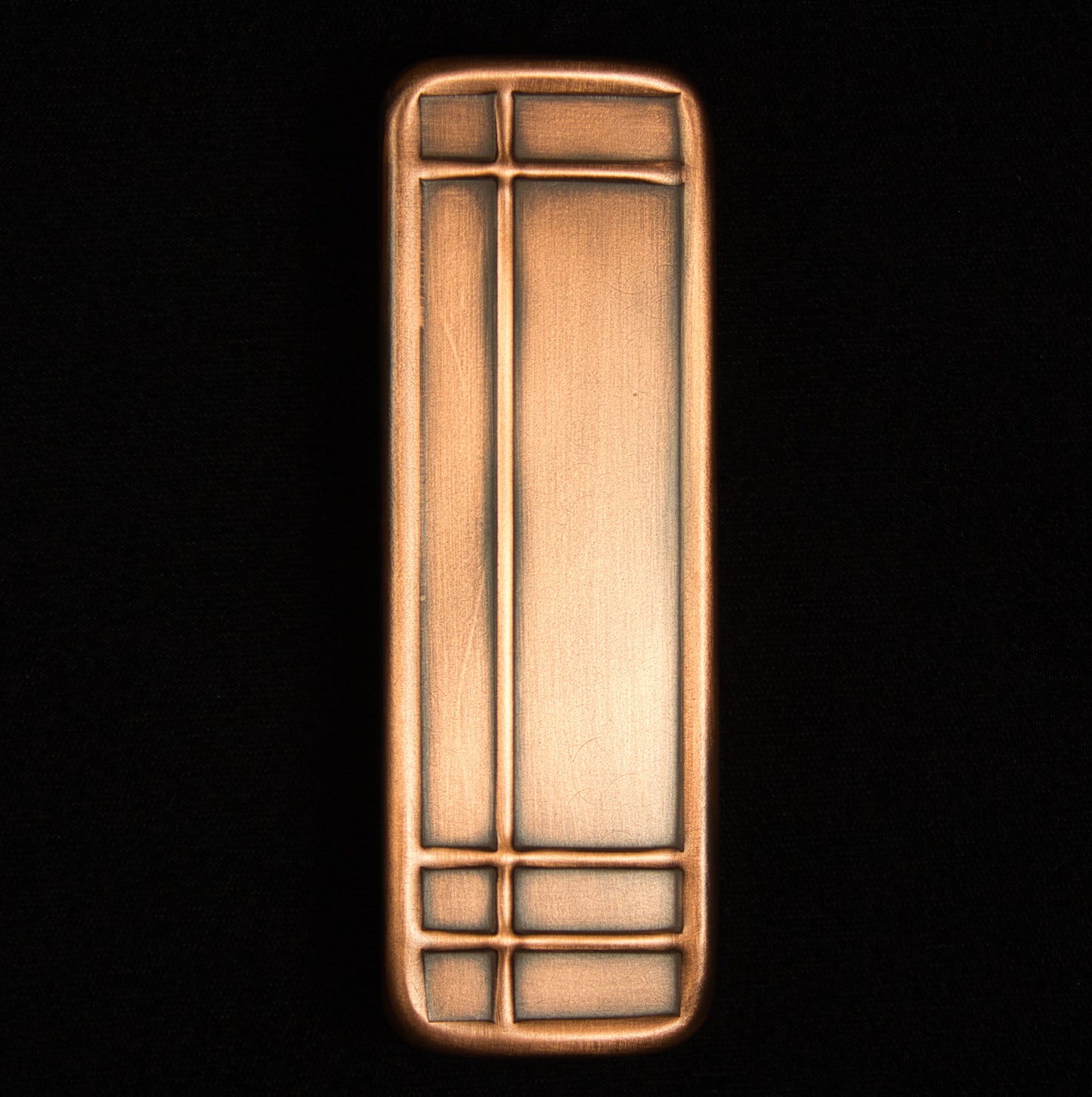 Prairie Tall Cabinet/Drawer Pull, 1.5" x 4.5", Copper