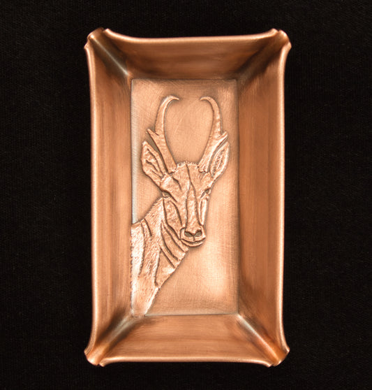 Pronghorn Antelope Handmade Mini Ring Tray, 2" x 3.5", PAMR23