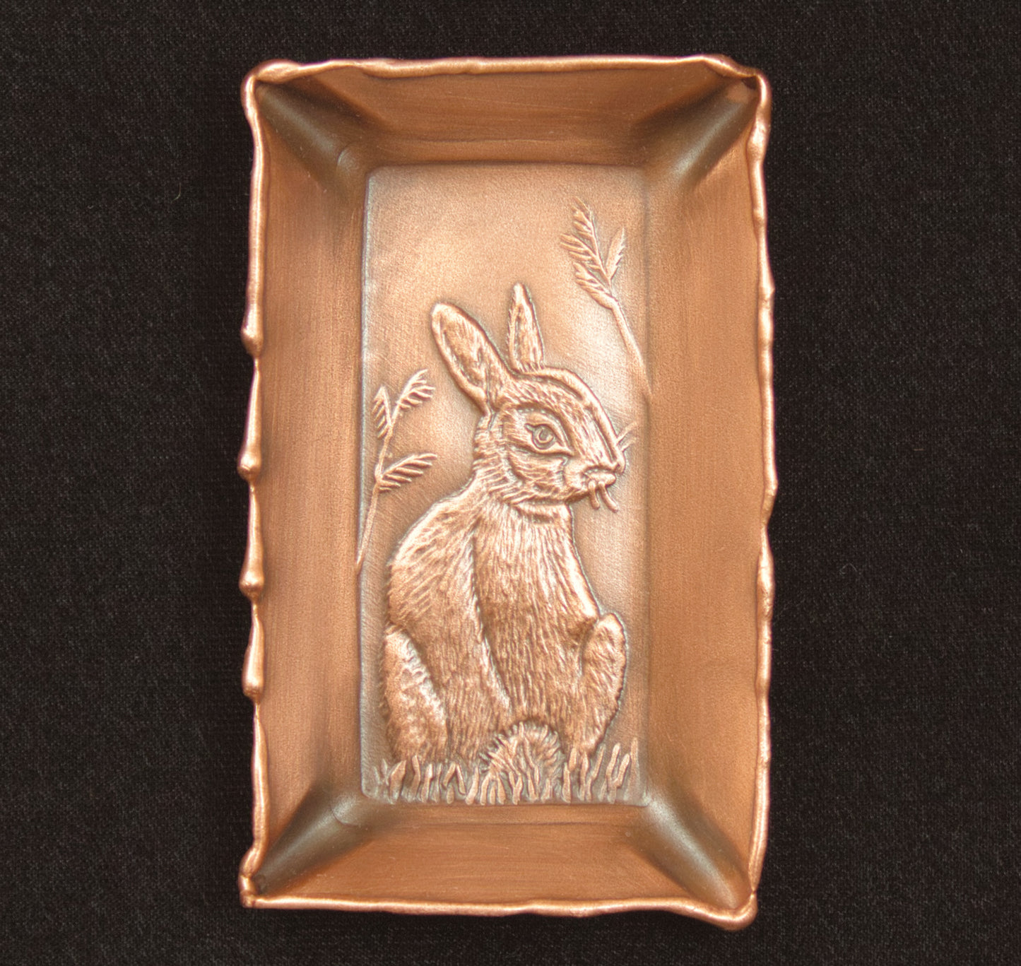 Rabbit Mini Tray, Facing Right, 2" x 3.5", RAMRR23