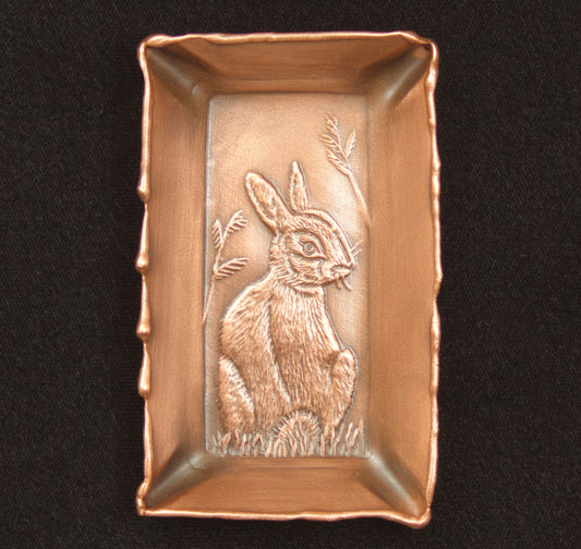 Rabbit Mini Tray, Facing Right, 2" x 3.5", RAMRR23