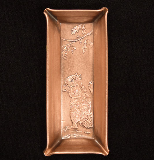 Squirrel Handmade Mini Jewelry Tray, Vertical, 2" x 5"
