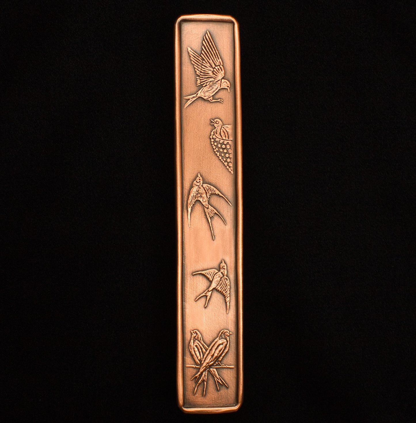 Swallows, Large Cabinet/Door Pull, 1.5" x 9", Copper