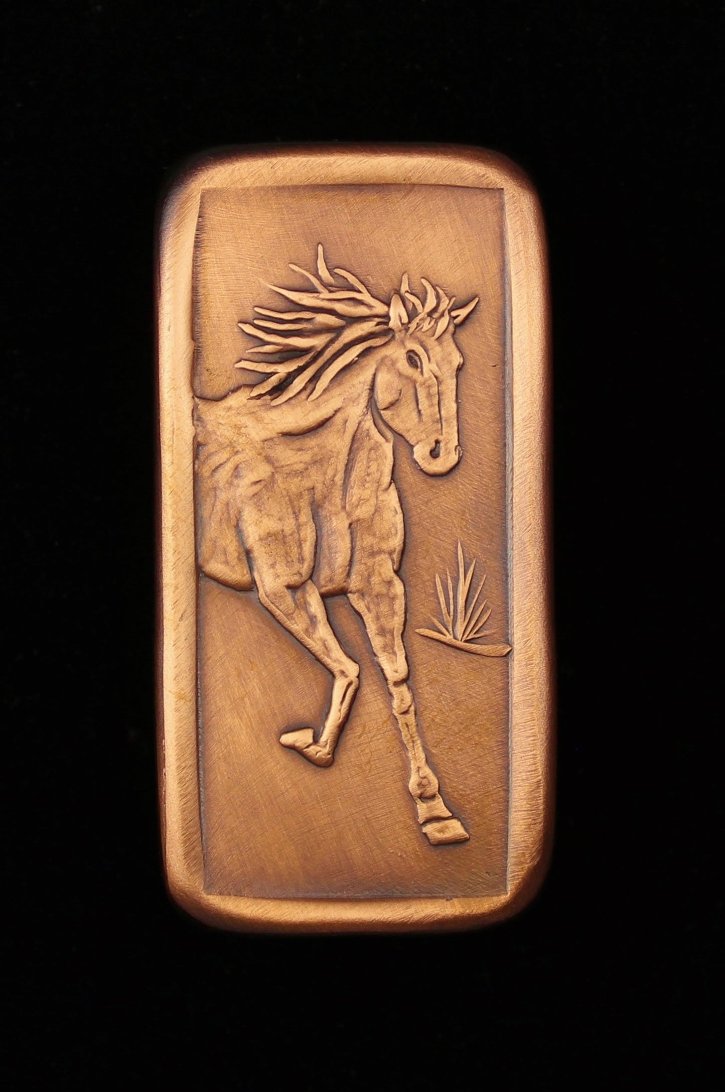Horse Cabinet Pull, Facing Right, 1.5" x 3", Copper