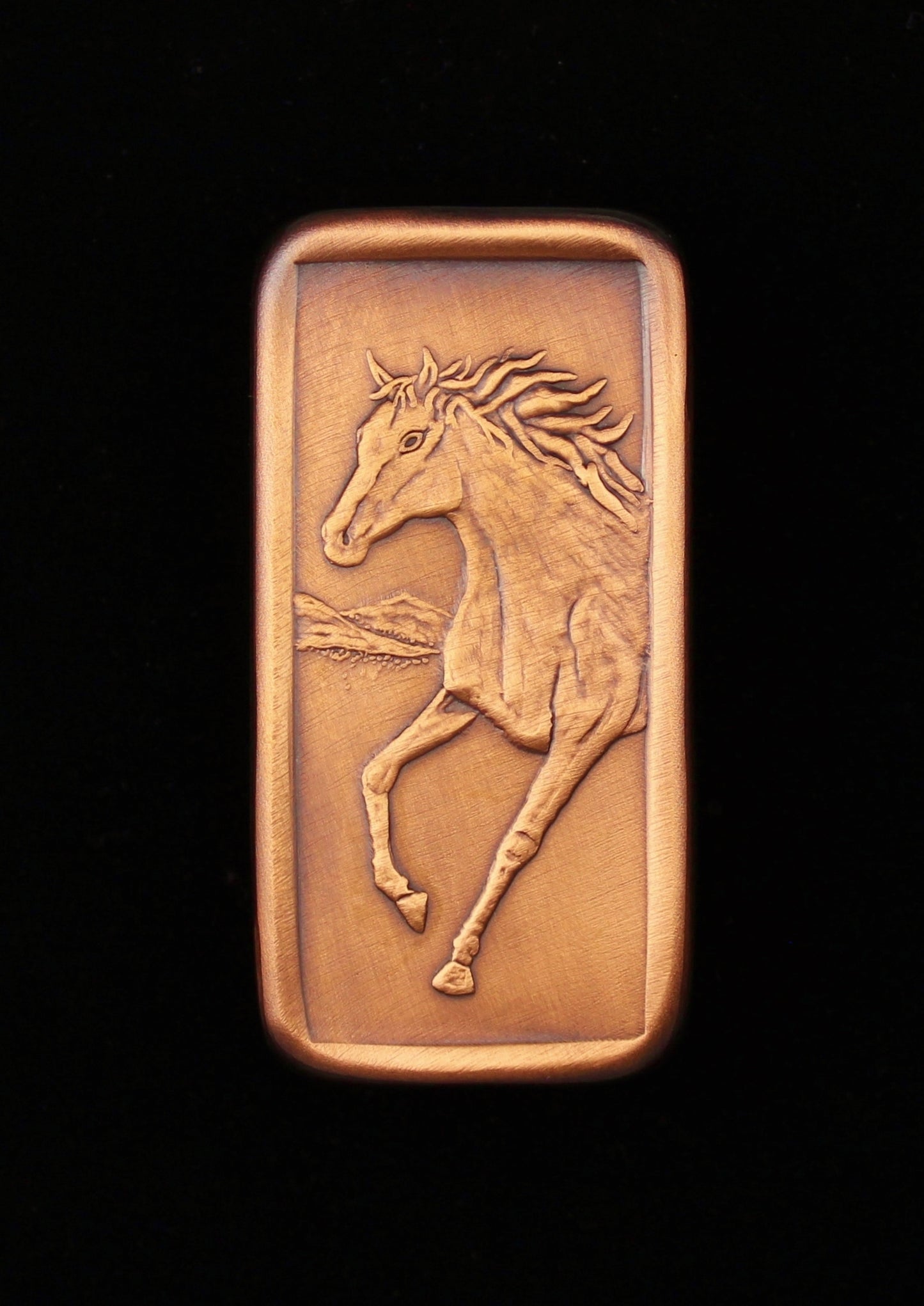Horse Cabinet Pull, Facing Left, 1.5" x 3", Copper