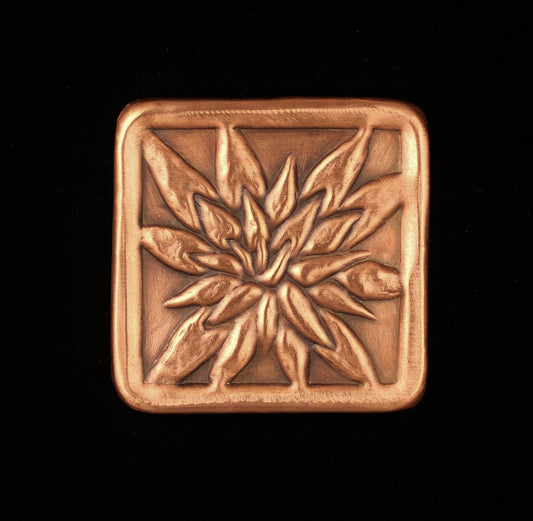 Agave Flower, Copper, 3" x 3" x 1/4"