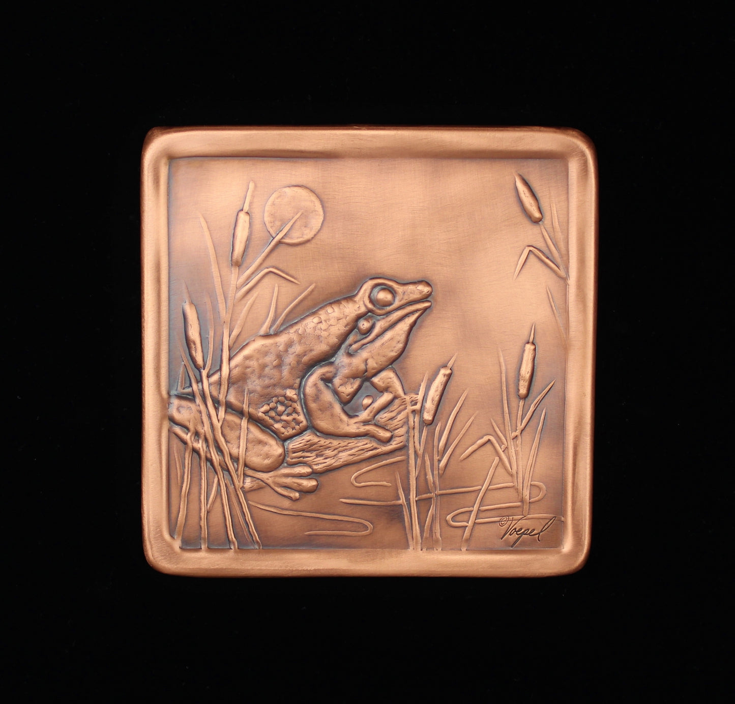 Frog Copper Tile, 6" x 6" x 1/4"