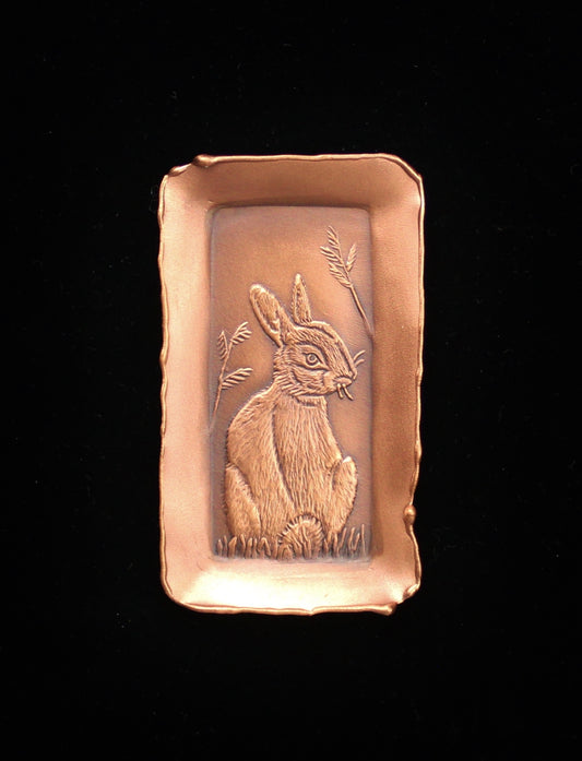 Rabbit Mini Tray, Facing Right, 2" x 3.5", RAMRR23