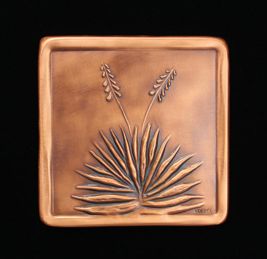 Yucca Copper Tile, 6"x 6" x 1/4", YUT66