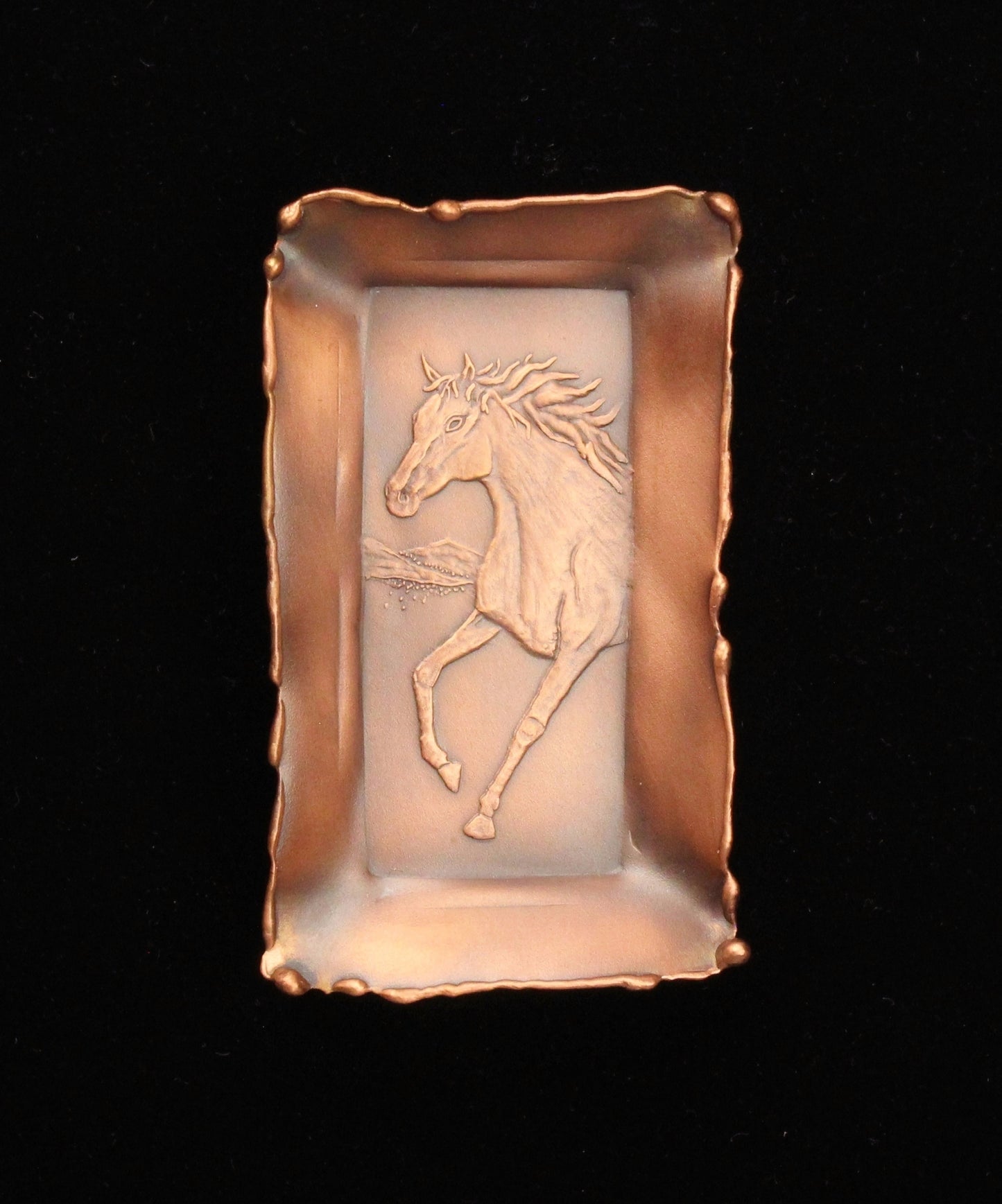 Horse Copper Mini Tray, 2" x 3.5", Facing Left