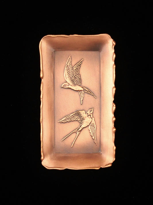 Swallows Mini Tray, Copper, 2" x 3.5"