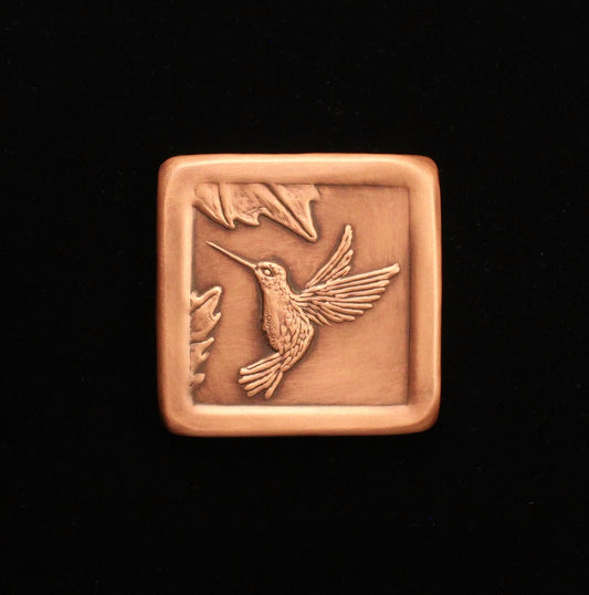 Hummingbird Tile, Facing Left, 3"x 3" x 1/4", HBTL33