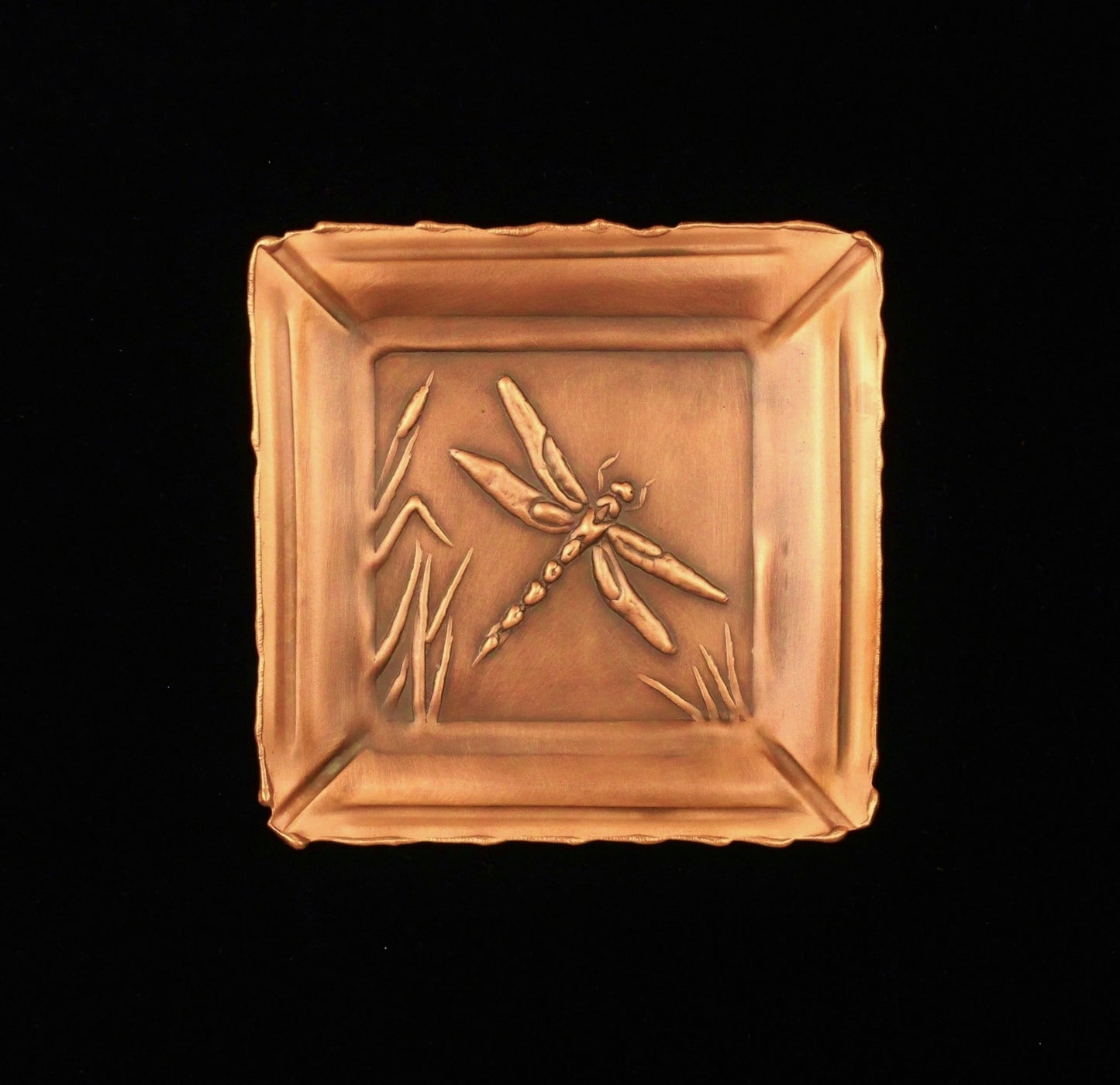 Dragonfly Copper Art Tile/Tray, 4" x 4"