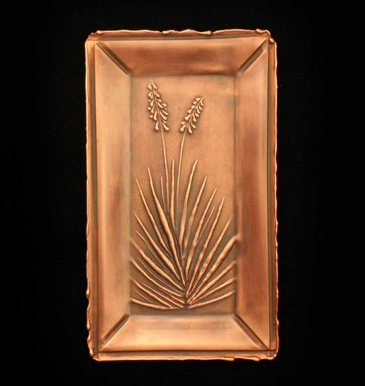 Yucca Art Tile/Tray, Copper, 4" x 7"