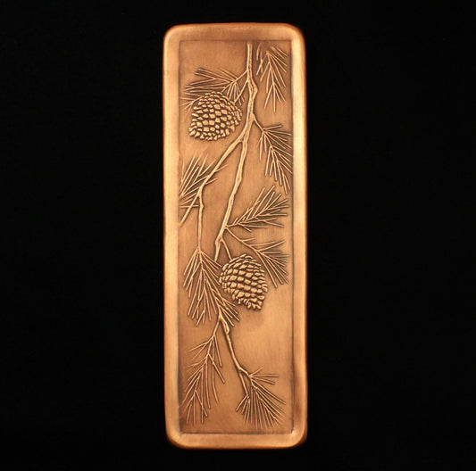 Pinecone Copper Tile, 3" x 9" x 1/4"