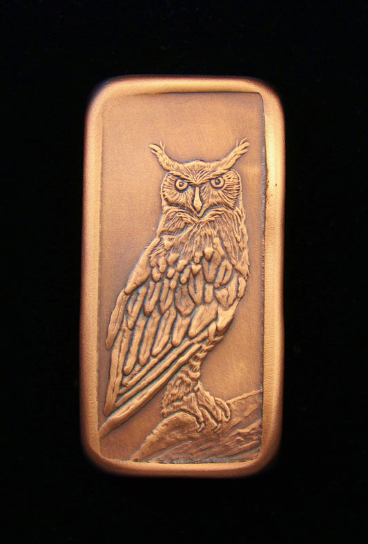Great Horned Owl, Cabinet Pull, 1.5" x 3"
